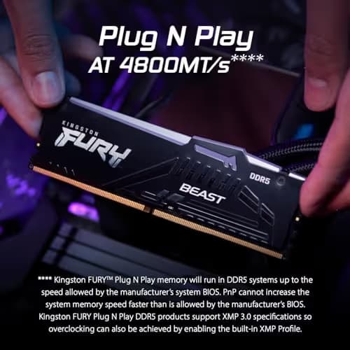 Kingston FURY Beast RGB 16GB (1x16GB) DDR5 6000 CL30 Black image