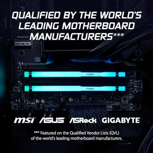 Kingston FURY Beast RGB 16GB (1x16GB) DDR5 6000 CL30 Black image