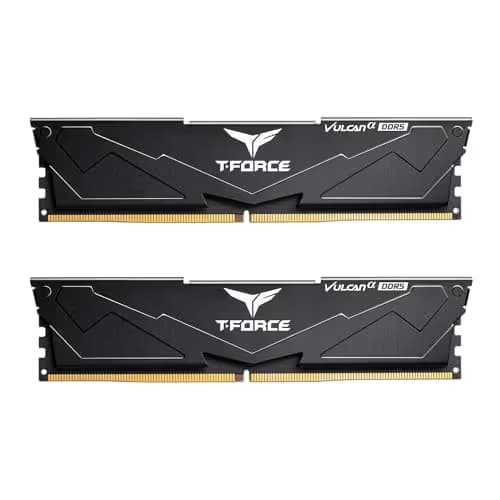 TEAMGROUP T-Force Vulcanα Black DDR5-6000 CL38 64GB (2x32GB) image