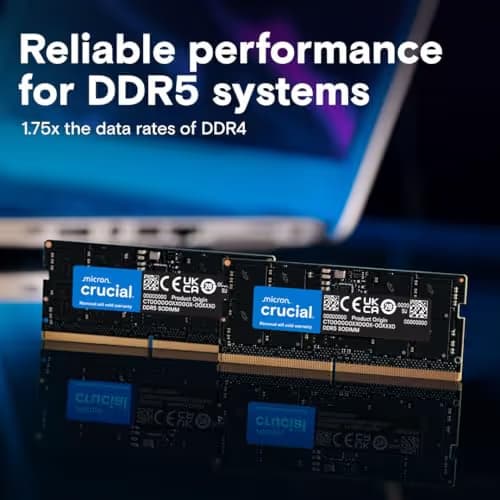 Crucial CT48G56C46S5 Black SODIMM DDR5-5600 CL46 48GB (1x48GB) image