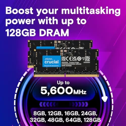Crucial CT48G56C46S5 Black SODIMM DDR5-5600 CL46 48GB (1x48GB) image