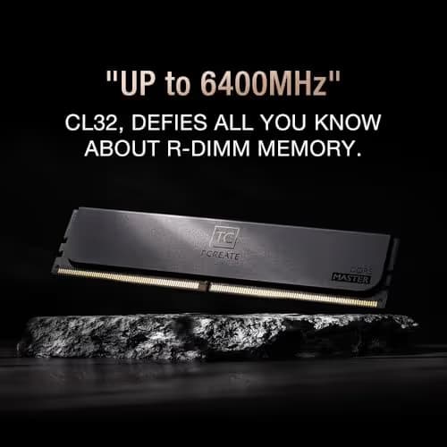 TEAMGROUP T-Create Master Black Registered DDR5-6400 CL32 64GB (4x16GB) image