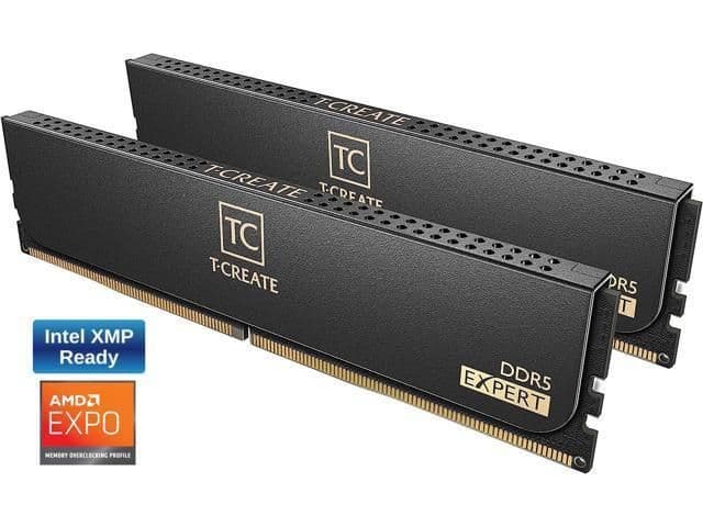 TEAMGROUP T-Create Expert Black / Gold DDR5-6000 CL38 32GB (2x16GB) main image