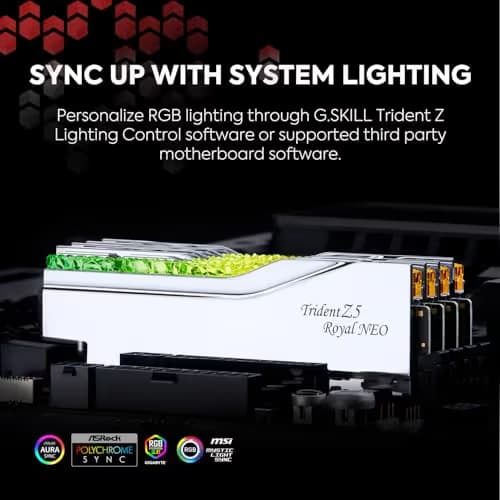 G.Skill Trident Z5 Royal Neo RGB Metallic Silver DDR5-6000 CL30 64GB (2x32GB) image