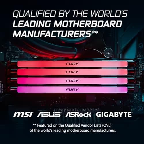 Kingston FURY Renegade RGB White / Silver DDR5-7200 CL38 32GB (2x16GB) image