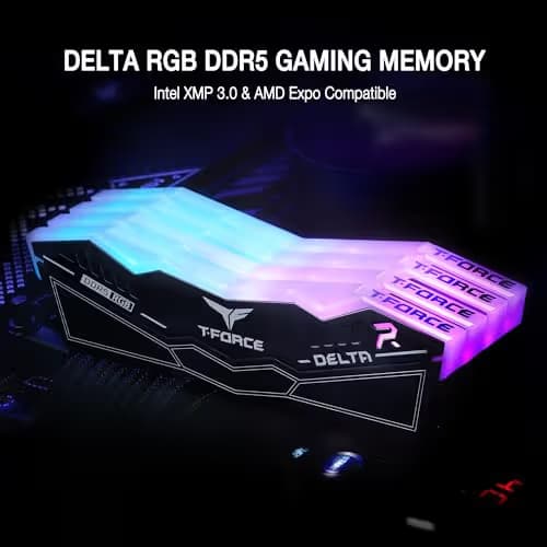 TEAMGROUP T-Force Delta RGB 32GB (2x16GB) DDR5-6000 CL28 Black image