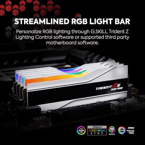 G.Skill Trident Z5 Neo RGB Matte White DDR5-6000 CL26 32GB (2x16GB) image