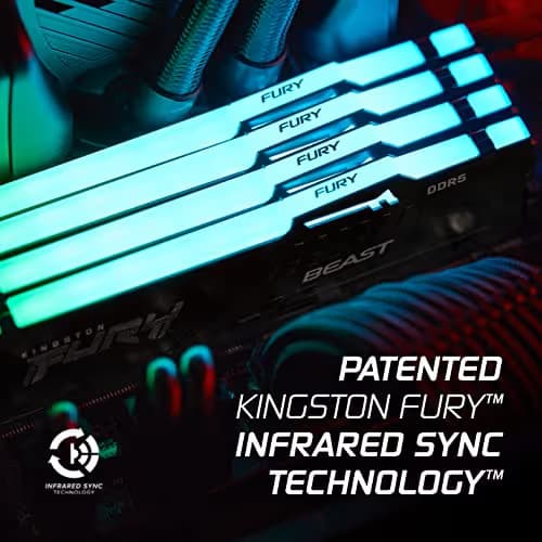 Kingston FURY Beast RGB Black DDR5-6000 CL40 64GB (2x32GB) image