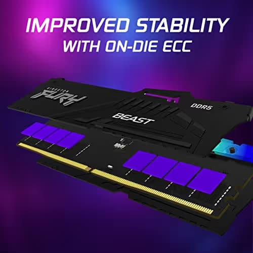 Kingston FURY Beast RGB Black DDR5-6000 CL40 64GB (2x32GB) image
