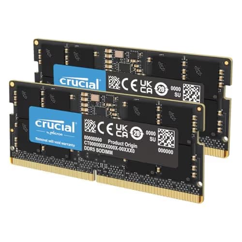 Crucial CT2K32G52C42S5 Black DDR5-5200 SODIMM CL42 64GB (2x32GB) image