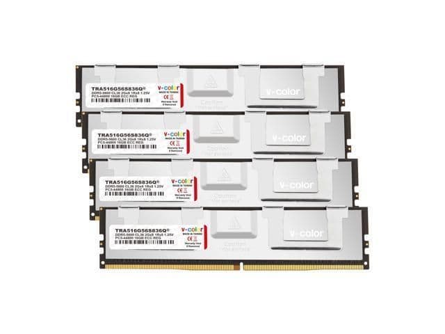 V-Color TRA516G56S836Q White Registered DDR5-5600 CL36 64GB (4x16GB) main image
