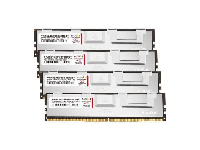 V-Color TRA524G80S840R3Q White Registered DDR5-8000 CL40 96GB (4x24GB) main image