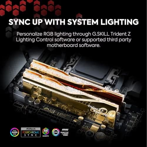 G.Skill Trident Z5 Royal Neo RGB Gold DDR5-8000 CL38 32GB (2x16GB) image