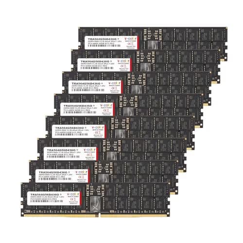 V-Color ECC Registered DIMM 512GB (8x64GB) DDR5 5600 CL36 Black main image