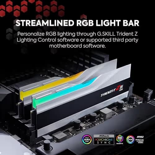 G.Skill Trident Z5 RGB Metallic Silver DDR5-6000 CL32 32GB (2x16GB) image