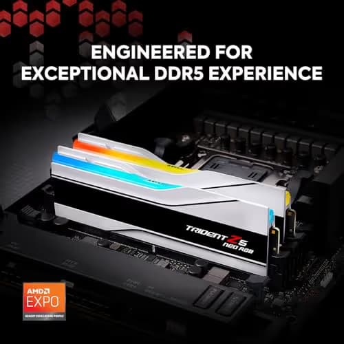 G.Skill Trident Z5 Neo RGB Matte White DDR5-7200 CL34 32GB (2x16GB) image