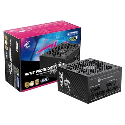 MSI MPG A1000GS PCIE5 Black 1000W Fully Modular 80+ Gold Certified ATX image