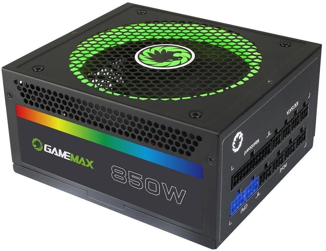 GameMax RGB Rainbow Black 850W Fully Modular 80+ Gold image