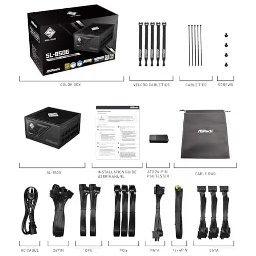 ASRock Steel Legend SL-850G Black 850W Fully Modular 80+ Gold Certified image