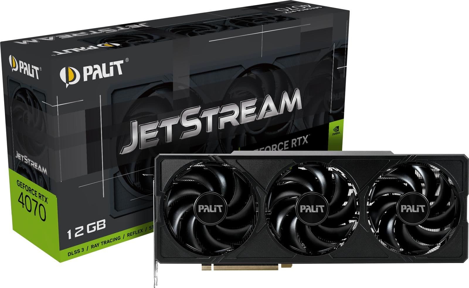 Palit GeForce RTX 4070 JetStream 12GB GDDR6X Black image