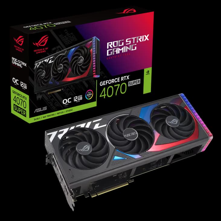 Asus ROG STRIX GAMING GeForce RTX 4070 SUPER 12GB GDDR6X Black main image