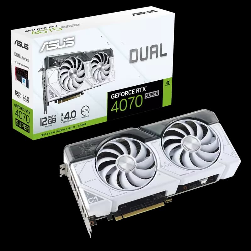 Asus DUAL GeForce RTX 4070 SUPER 12GB GDDR6X White image
