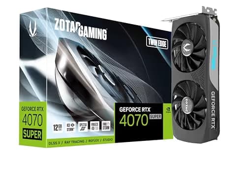 Zotac Twin Edge GeForce RTX 4070 SUPER 12GB GDDR6X Black image