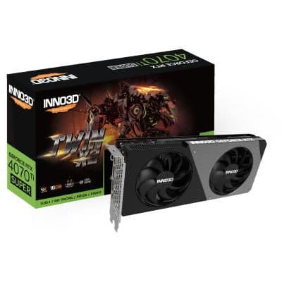Inno3D Twin X2 GeForce RTX 4070 Ti SUPER 16GB GDDR6X Black/Silver image