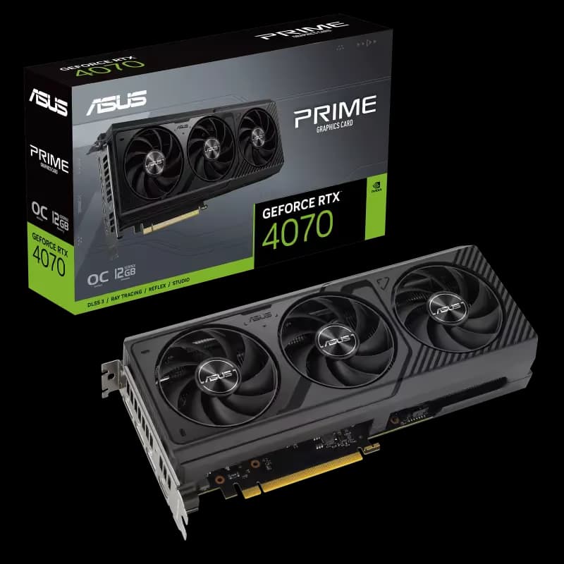 Asus PRIME GeForce RTX 4070 OC 12GB GDDR6X Black image