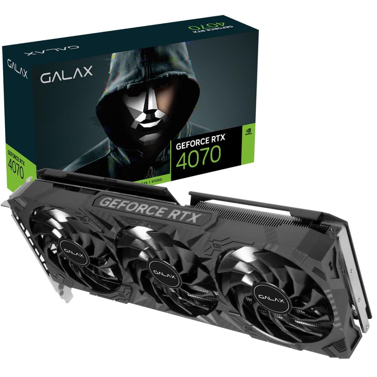 GALAX 1-Click OC 3X GeForce RTX 4070 12GB GDDR6X Black main image