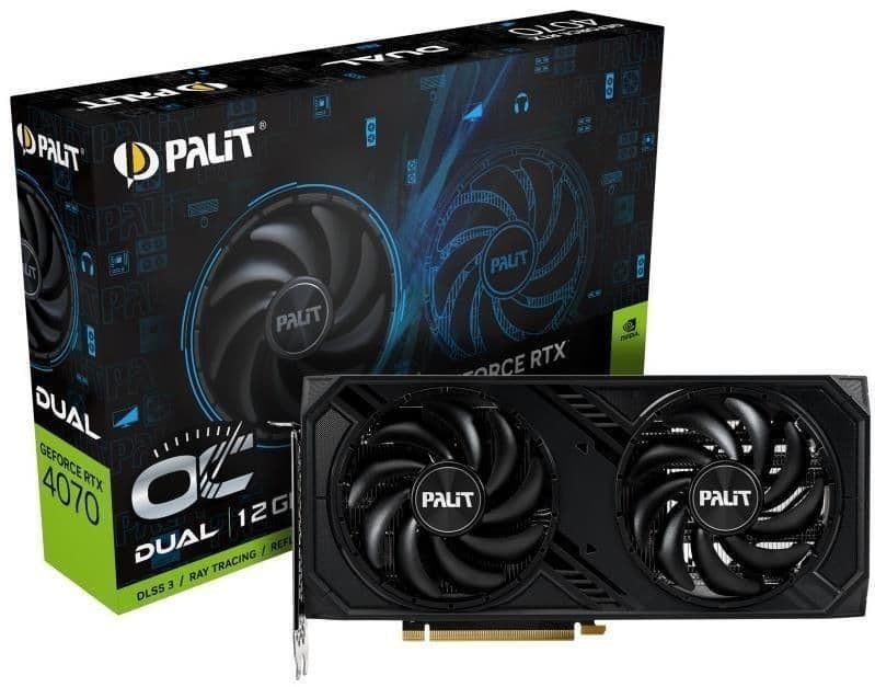 Palit Dual OC GeForce RTX 4070 12GB GDDR6X Black main image
