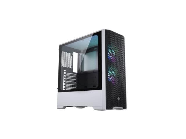 MagniumGear NEO AIR (2023) ATX Mid Tower White / Black with Tempered Glass Side Panel, USB 3.2 Gen 1 Type-A Front Panel, and 450 x 200 x 460 Dimensions main image