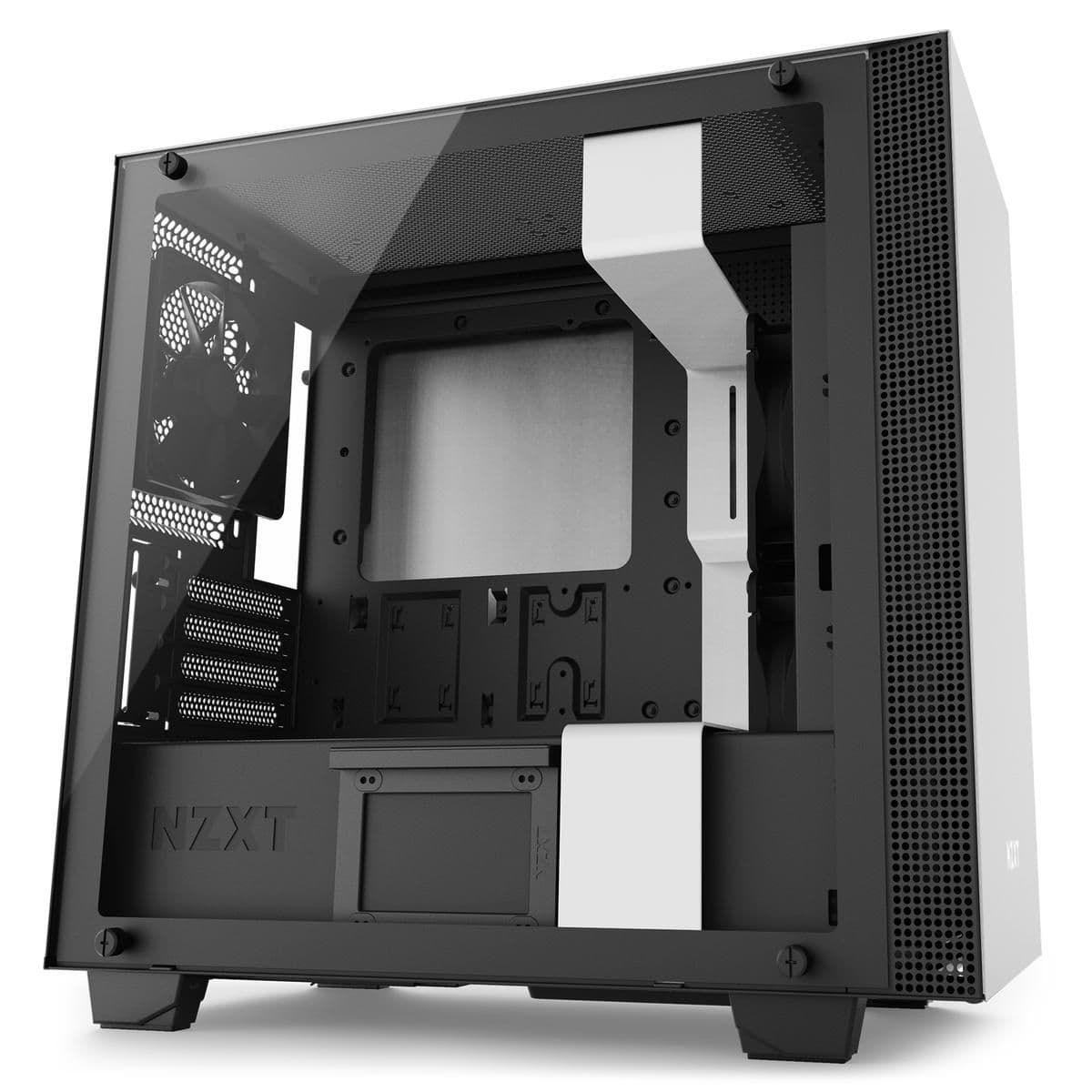 NZXT H400i Micro ATX Mini Tower Black / White Tempered Glass Side Panel, USB 3.2 Gen 1 Type-A main image