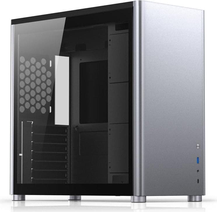 Jonsbo D40 ATX Mid Tower Silver / Black Tempered Glass Side Panel, USB 3.2 Gen 1 Type-C, USB 3.2 Gen 1 Type-A main image