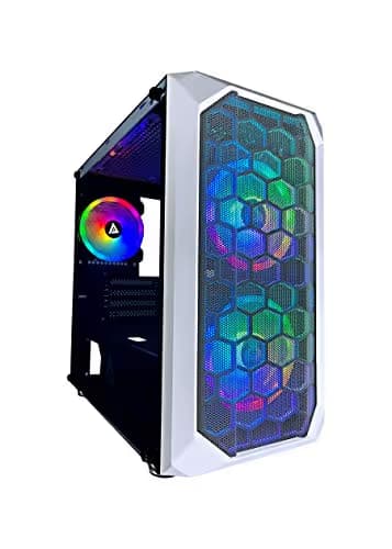 Apevia Prodigy Micro ATX Mini Tower White with Tempered Glass Side Panel and USB 3.2 Gen 1 Type-A USB 2.0 Type-A main image