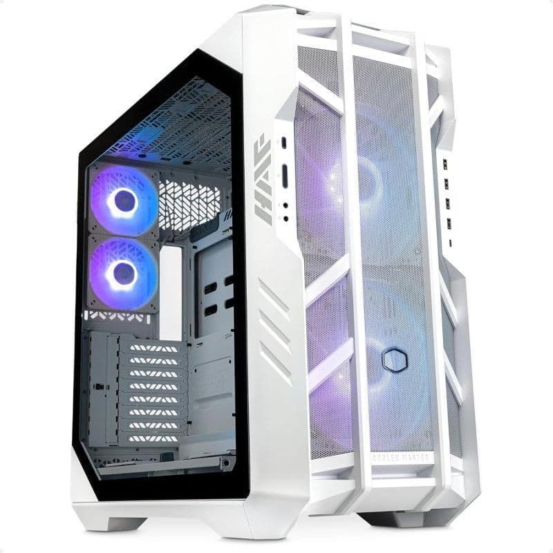 Cooler Master HAF 700 ATX Full Tower White with Tempered Glass Side Panel and USB 3.2 Gen 2 Type-C, USB 3.2 Gen 1 Type-A main image