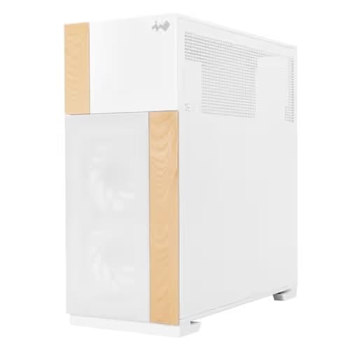 In Win F5 ATX Full Tower White Tempered Glass Side Panel, USB 3.2 Gen 2x2 Type-C, USB 3.2 Gen 1 Type-A image
