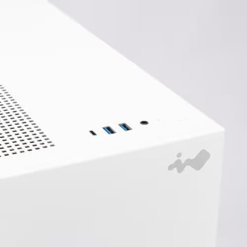 In Win F5 ATX Full Tower White Tempered Glass Side Panel, USB 3.2 Gen 2x2 Type-C, USB 3.2 Gen 1 Type-A image