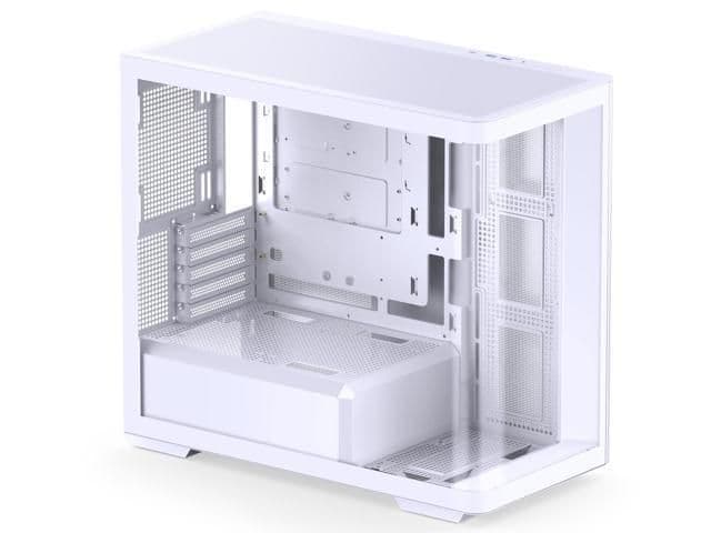 Jonsbo D300 Micro ATX Mid Tower White with Tempered Glass Side Panel and USB 3.2 Gen 2 Type-C, USB 3.2 Gen 1 Type-A image