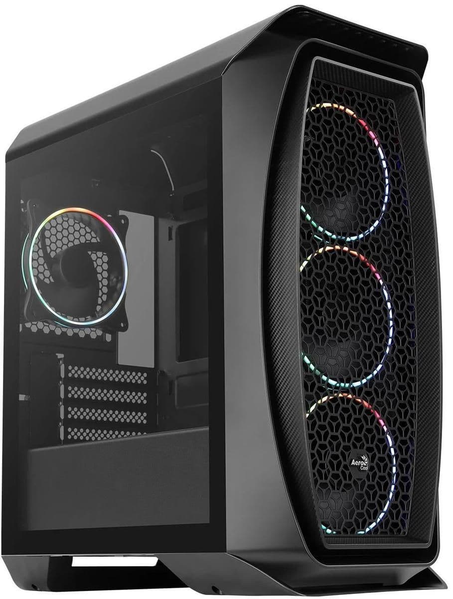 Aerocool Aero One Mini Eclipse Micro ATX Mini Tower Black Tempered Glass Side Panel, USB 3.2 Gen 1 Type-A main image