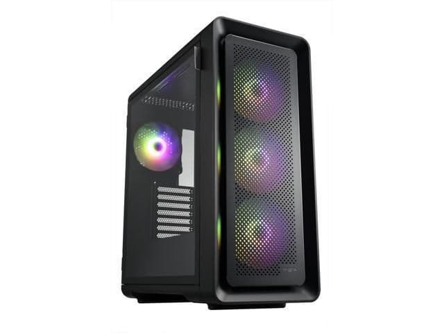 FSP Group CUT593A ATX Full Tower Black with Tempered Glass Side Panel, USB 3.2 Gen 2 Type-C, USB 3.2 Gen 1 Type-A, and Dimensions 500 x 230 x 544 main image