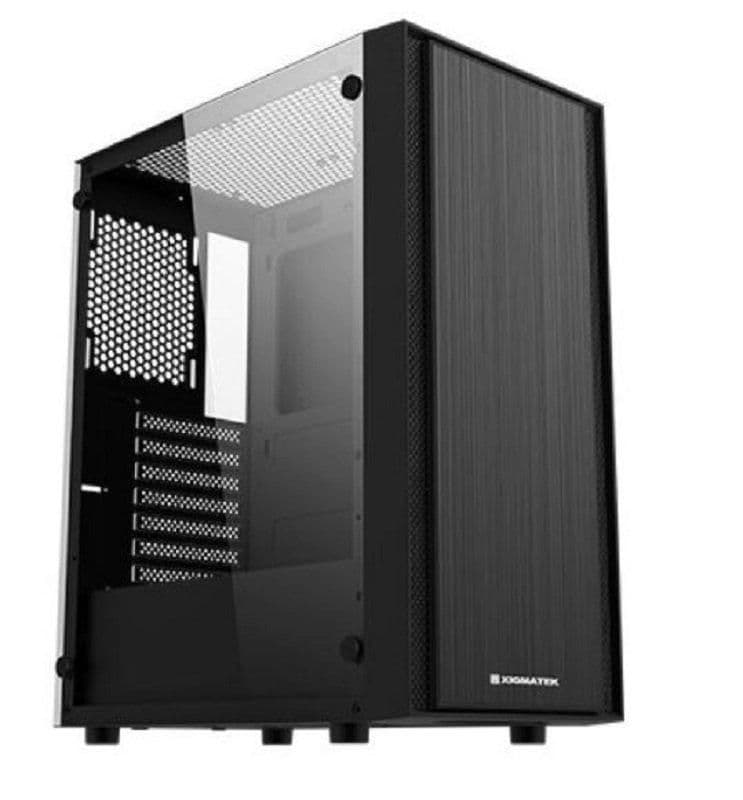 Xigmatek Athena ATX Mid Tower Black with Tempered Glass Side Panel and USB 3.2 Gen 1 Type-A, USB 2.0 Type-A main image