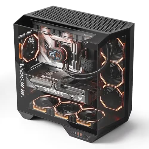 darkFlash DY470 ATX Mid Tower Black Tempered Glass, USB Type-C and Type-A (1 PWM ARGB Fans) main image