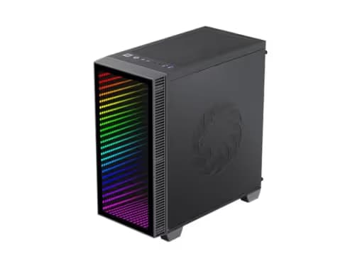 GameMax Mini Abyss H608 Micro ATX Mid Tower Black Tempered Glass Side Panel image