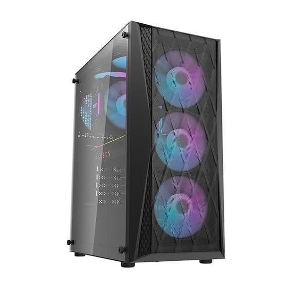 darkFlash DK352 ATX Mid Tower Black Tempered Glass Side Panel main image