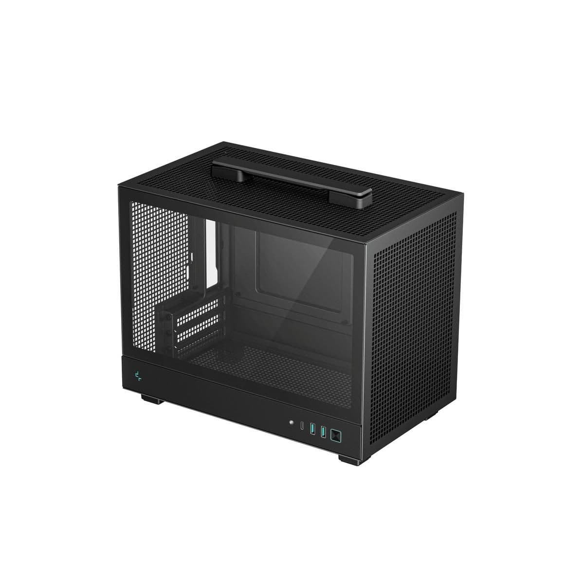 Deepcool CH160 Mini-ITX Desktop Black with Tempered Glass Side Panel and USB 3.2 Gen 2 Type-C, USB 3.2 Gen 1 Type-A main image