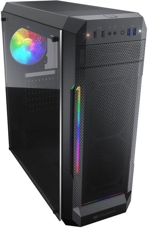 Cougar MX331 MESH-G ATX Mid Tower Black Tempered Glass Side Panel main image