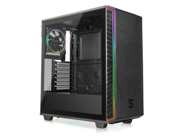 Svive Halo S650 ATX Mid Tower Black with Tempered Glass Side Panel and USB 3.2 Gen 2 Type-C, USB 3.2 Gen 1 Type-A, USB 2.0 Type-A main image