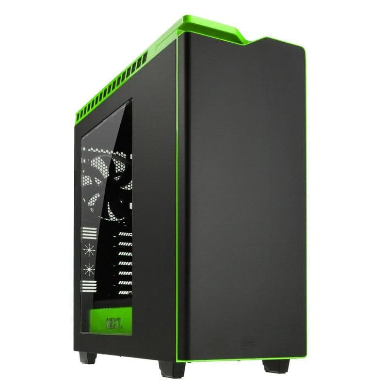 NZXT H440 ATX Mid Tower Black / Green with Acrylic Side Panel and USB 3.2 Gen 1 Type-A, USB 2.0 Type-A main image