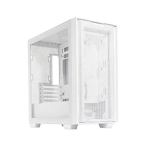 Asus A21 PLUS Micro ATX Mini Tower White with Tempered Glass Side Panel image